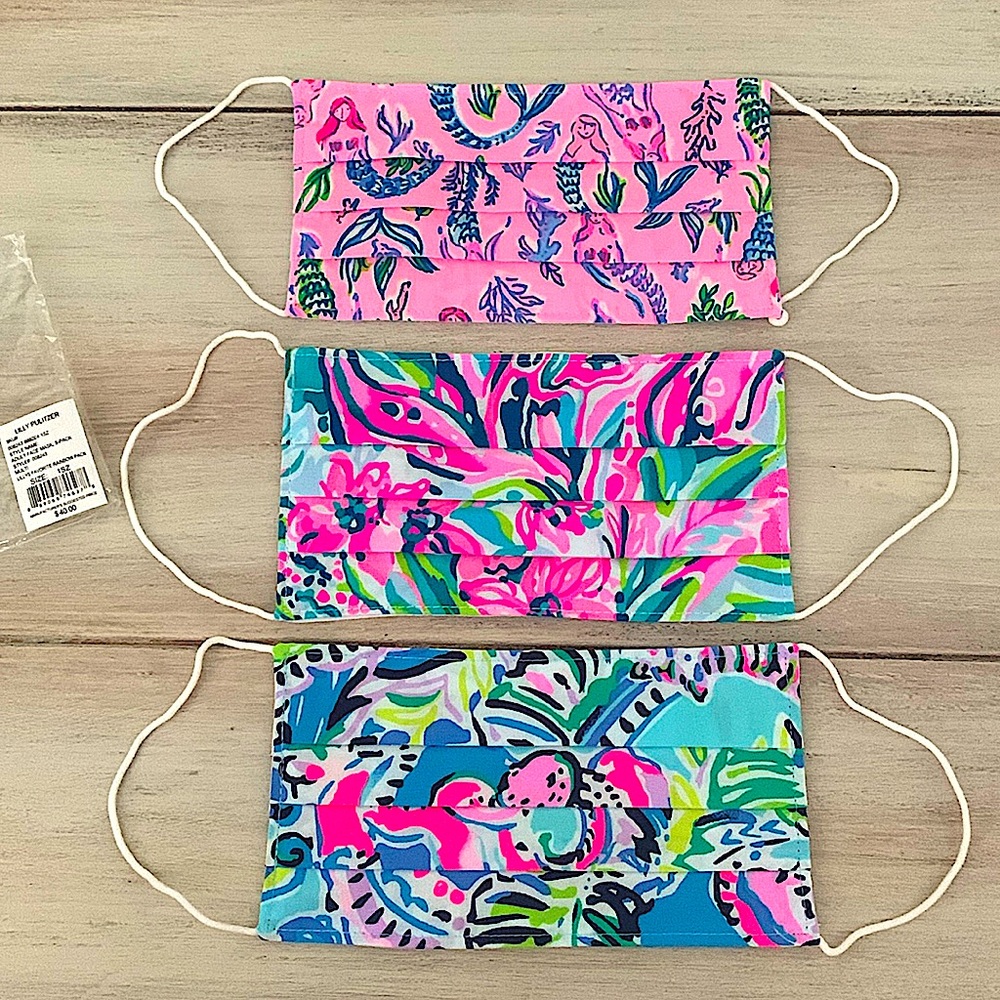 NEW! Lilly Pulitzer Vibrant Face Masks Dentist Nurse Doctor Healthcare Gift